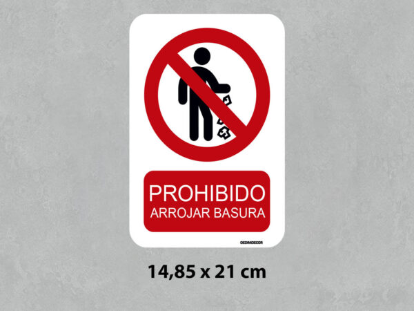 Señal Prohibido Arrojar Basura