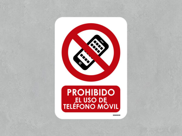 Señal Prohibido Uso de Teléfono Móvil