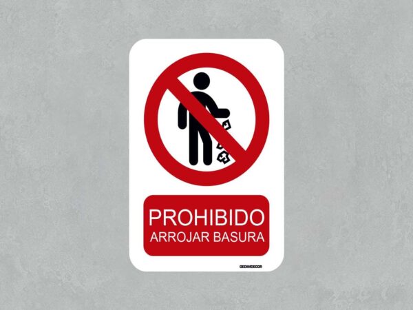 Señal Prohibido Arrojar Basura