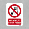 Señal Prohibido Comer y Beber