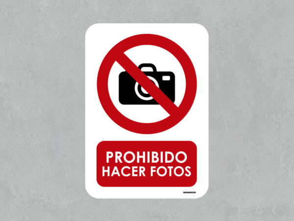 Señal Prohibido Tomar Fotografías