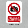 Señal Prohibido Tomar Fotografías