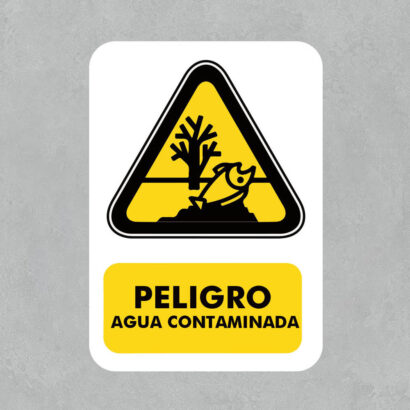 Señal de Peligro Agua Contaminada