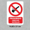 Señal Prohibido Arrojar Botellas