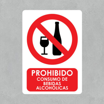 Señal Prohibido Consumo de Bebidas Alcohólicas