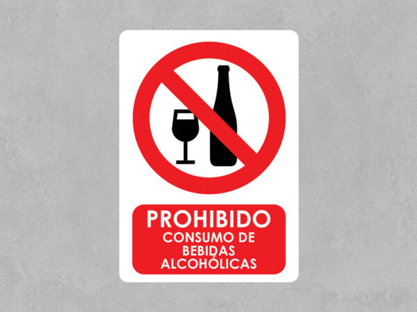 Señal Prohibido Consumo de Bebidas Alcohólicas