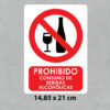 Señal Prohibido Consumo de Bebidas Alcohólicas