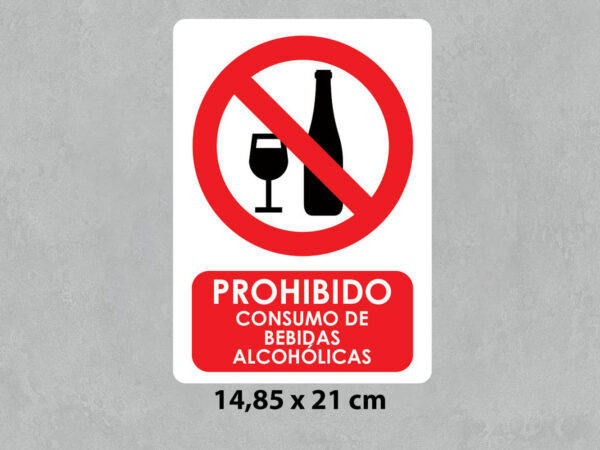 Señal Prohibido Consumo de Bebidas Alcohólicas