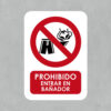 Señal Prohibido Entrar en Bañador