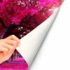 Fotomural Vinilo Árbol Ramas Rosas