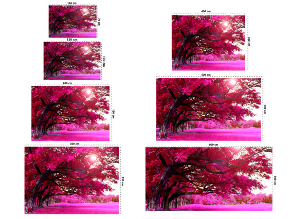Fotomural Vinilo Árbol Ramas Rosas