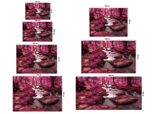 Fotomural Vinilo Bosque Rosa