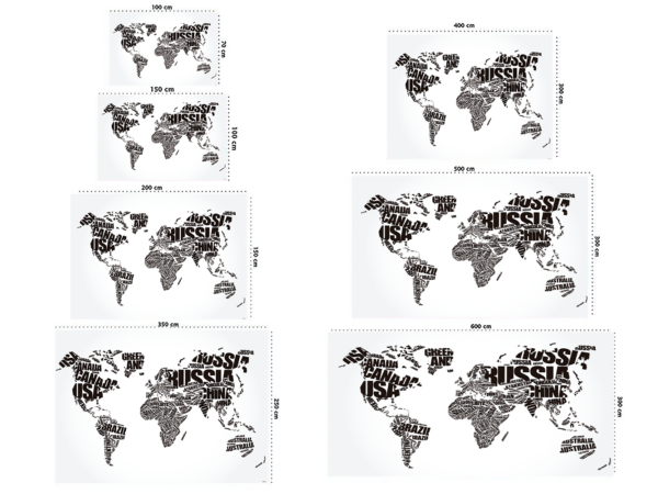 Fotomural Vinilo Mapamundi Países