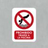 Señal Prohibido Tirarse a la Piscina