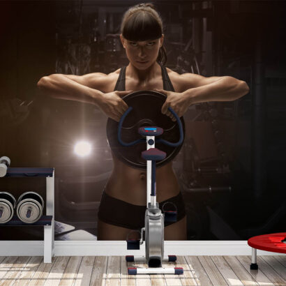 Fotomural Gimnasio Chica Body Pump