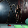 Fotomural Gimnasio Chica Crossfit Cuerdas