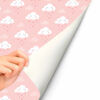 Fotomural Vinilo Infantil Nubes Corazones