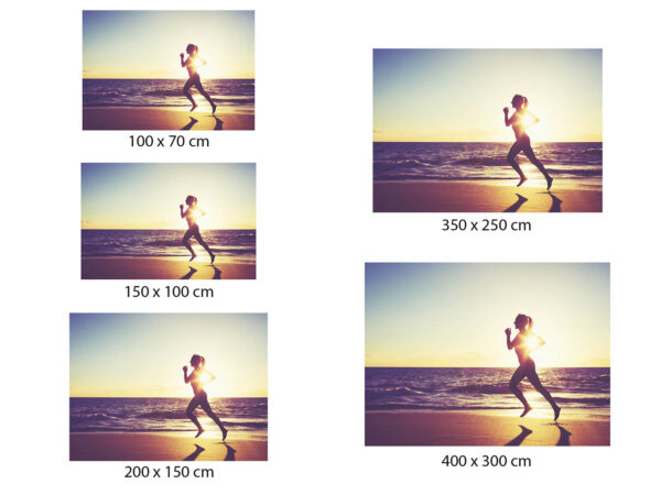 Fotomural Vinilo Running Atardecer en la Playa