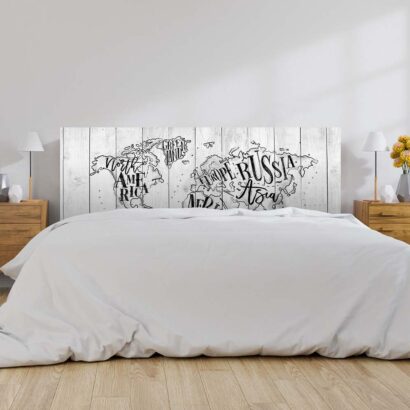 Cabecero Cama Mapamundi Continentes