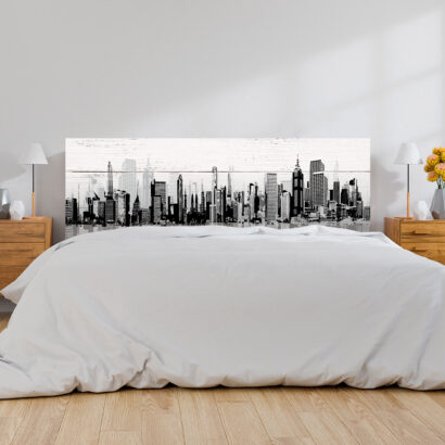 Cabecero Cama Edificios con Sombra