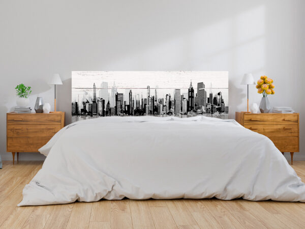 Cabecero Cama Edificios con Sombra