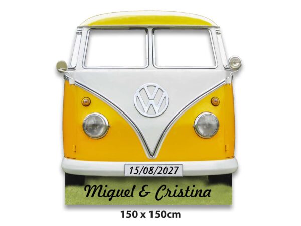 Photocall Furgo Volkswagen Naranja Personalizada