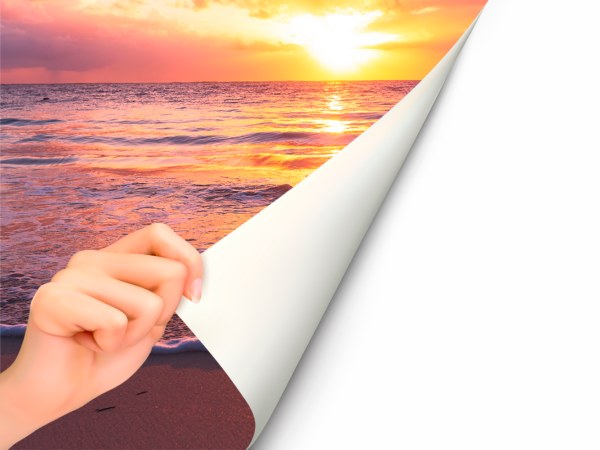 Fotomural Vinilo Atardecer Rosado en Playa