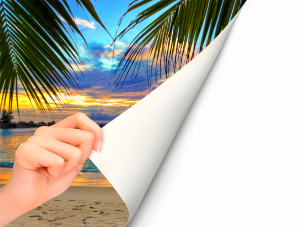 Fotomural Vinilo Amanecer Playa Tropical