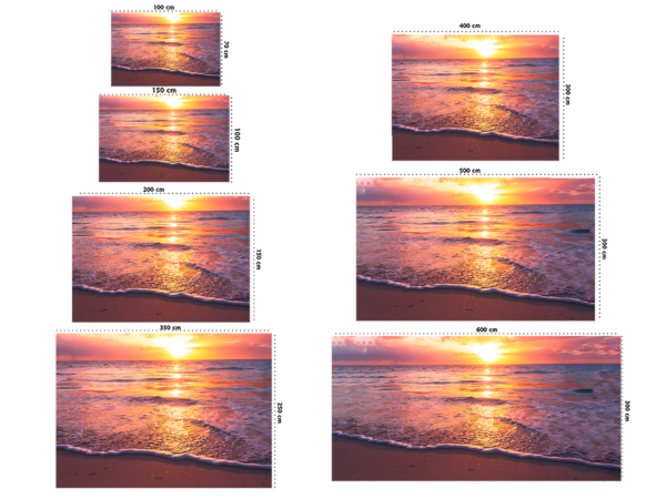 Fotomural Vinilo Atardecer Rosado en Playa