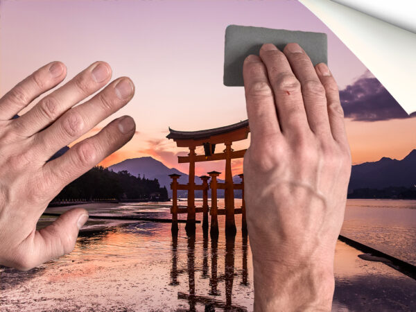 Fotomural Vinilo Amanecer Puerta Torri Japón