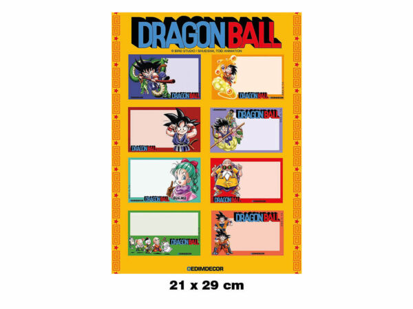 Etiquetas escolares Dragon Ball Classic