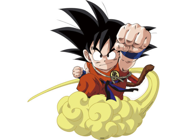 Pegatina pared Dragon Ball Classic Goku Nube Kinton diseño