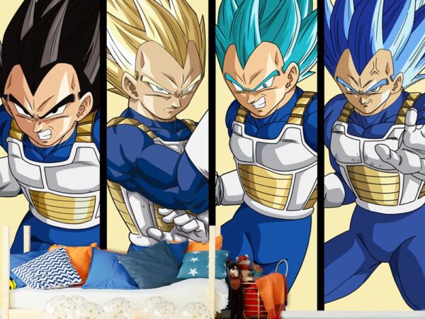 Fotomural Dragon Ball Transformaciones Vegeta