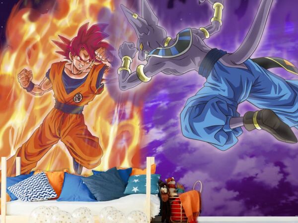 Fotomural Dragon Ball Goku vs Beerus