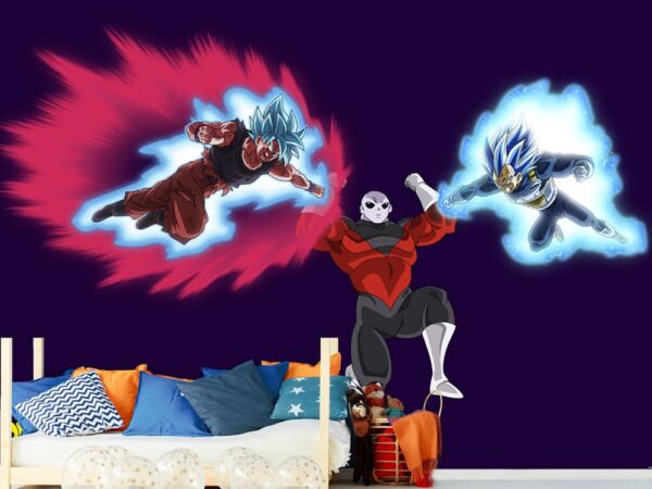 Fotomural Dragon Ball Goku y Vegeta vs Jiren