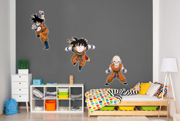 Pegatina pared Dragon Ball Classic Goku Krilin y Gohan