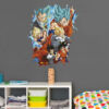 Vinilo de Pared Efecto Hueco 3D Dragon Ball Super Super Saiyan Blue montaje