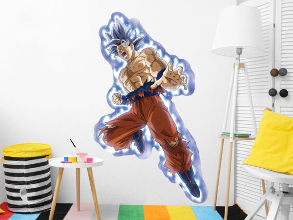 Pegatina de pared Dragon Ball Goku Ultra Instinto montaje