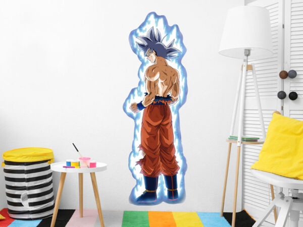 Pegatina de pared Dragon Ball Goku Ultra Instinto montaje