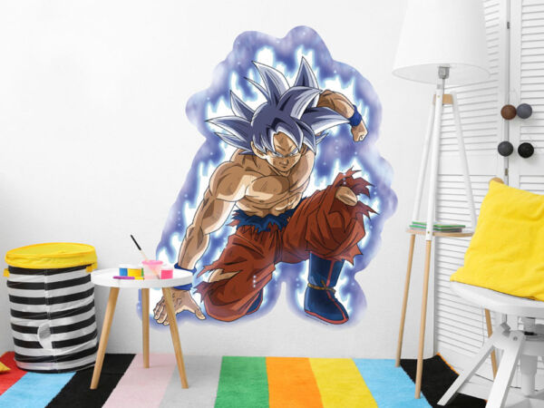 Pegatina de pared Dragon Ball Goku Ultra Instinto montaje