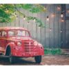 Papel Pintado Coche Retro Rojo