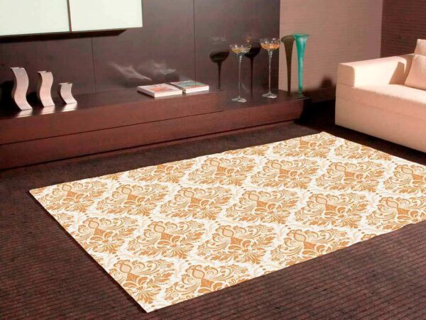 Alfombra PVC Estampado Jacquard Hojas Elegantes