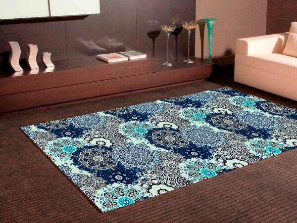 Alfombra PVC Mandala Marino