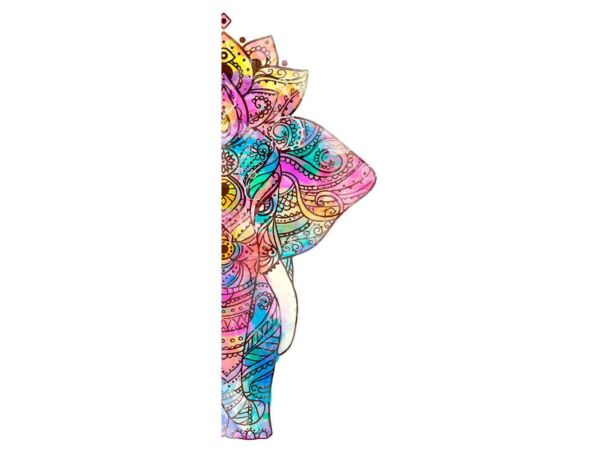 Vinilo Frigorifico Elefante Mandala Diseño