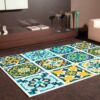 Alfombra PVC Flores Enmarcadas