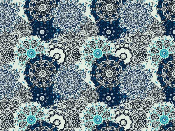 Fotomural Papel Pintado Clasico Circular Azul