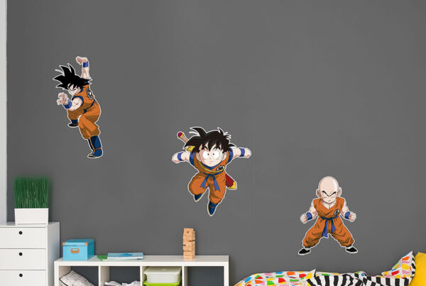 Pegatina pared Dragon Ball Classic Goku Krilin y Gohan