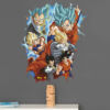 Vinilo de Pared Efecto Hueco 3D Dragon Ball Super Super Saiyan Blue montaje