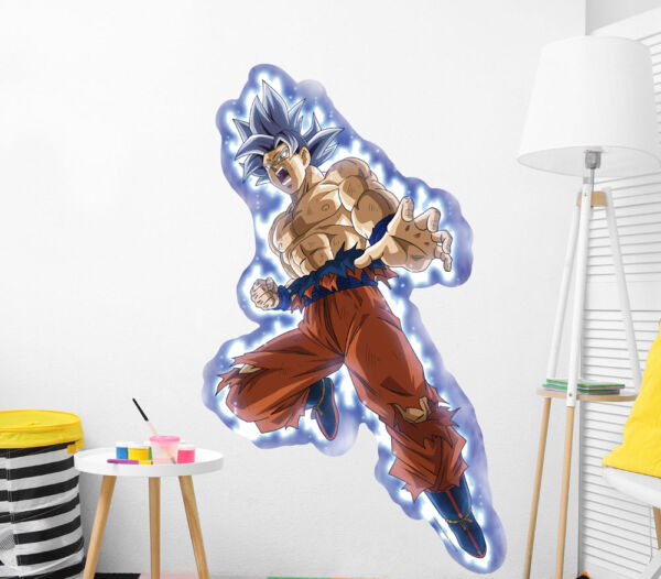 Pegatina de pared Dragon Ball Goku Ultra Instinto montaje