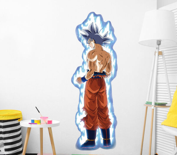 Pegatina de pared Dragon Ball Goku Ultra Instinto montaje